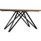 Armen Living Modena Contemporary Dining Table in Matte Black Finish and Walnut Wood Top LCMNDIWABL - alternate 6